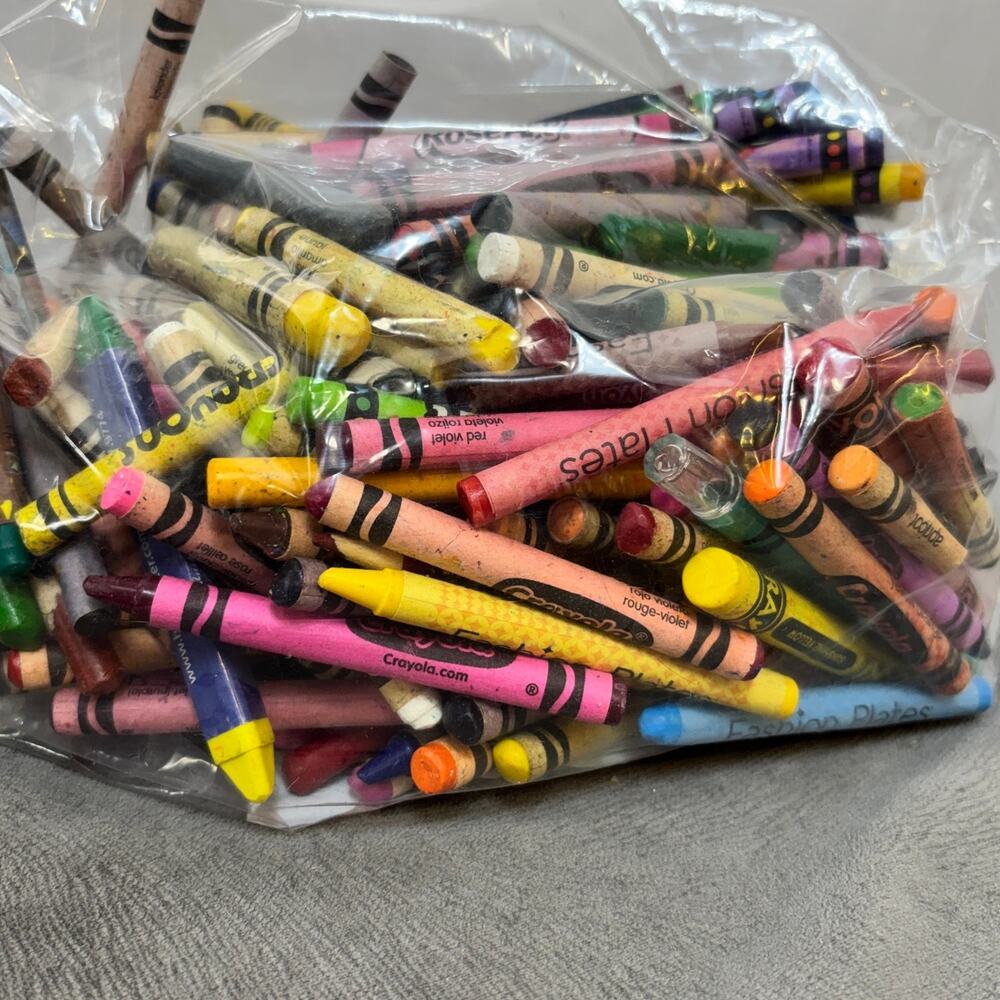 Broken Used Wax Crayons Crayola Rose-Art Assorted Melting Crafting 2+ lb Bulk